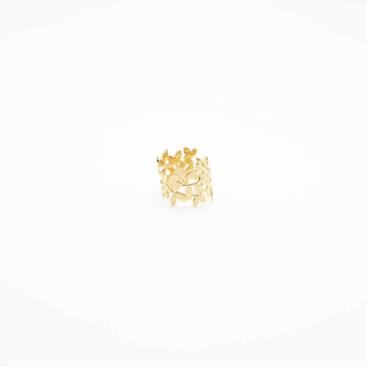 Anillo de Hojitas Acero