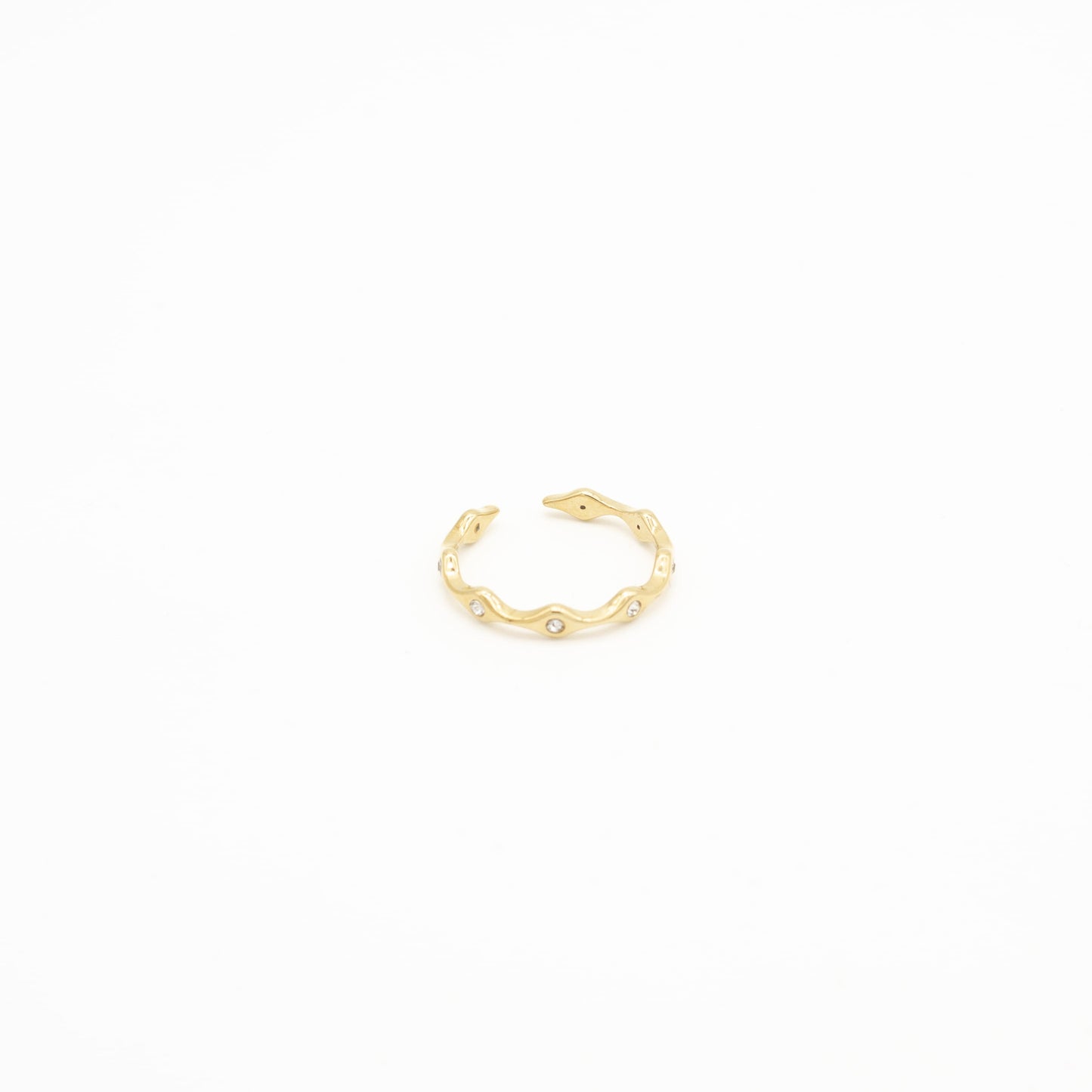 Anillo de Rombos y Zirconias Acero