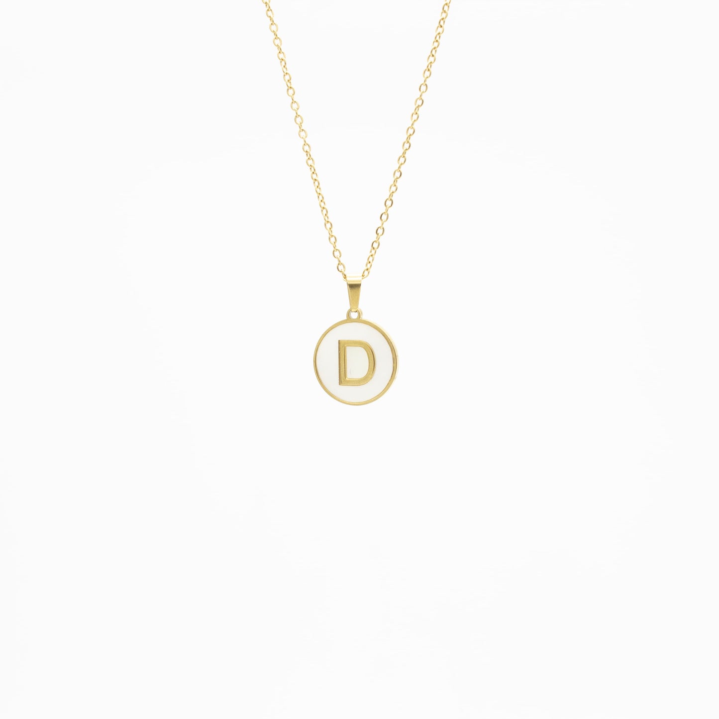 Collar de Inicial con Madre Perla Acero