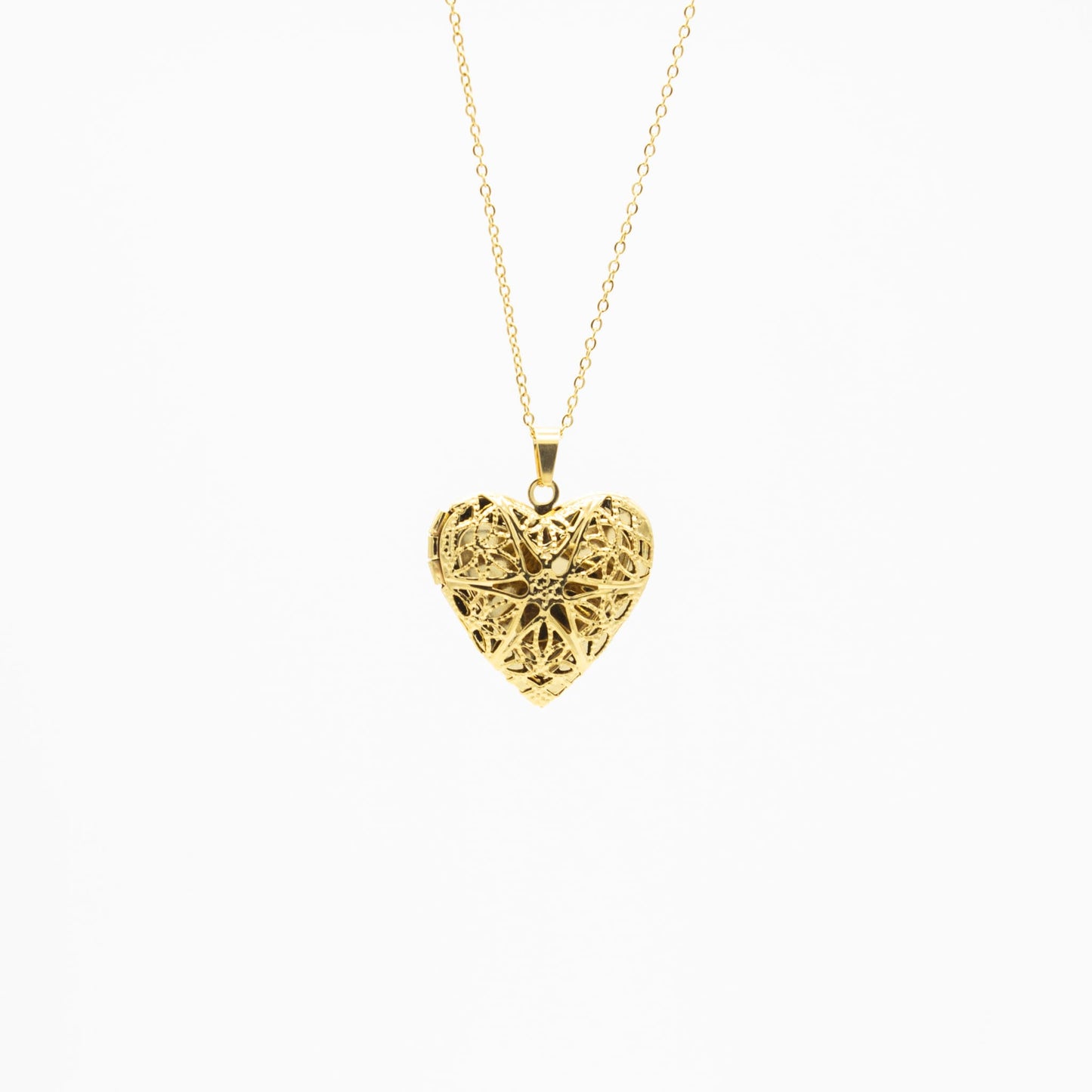Collar de Corazón Relicario Acero