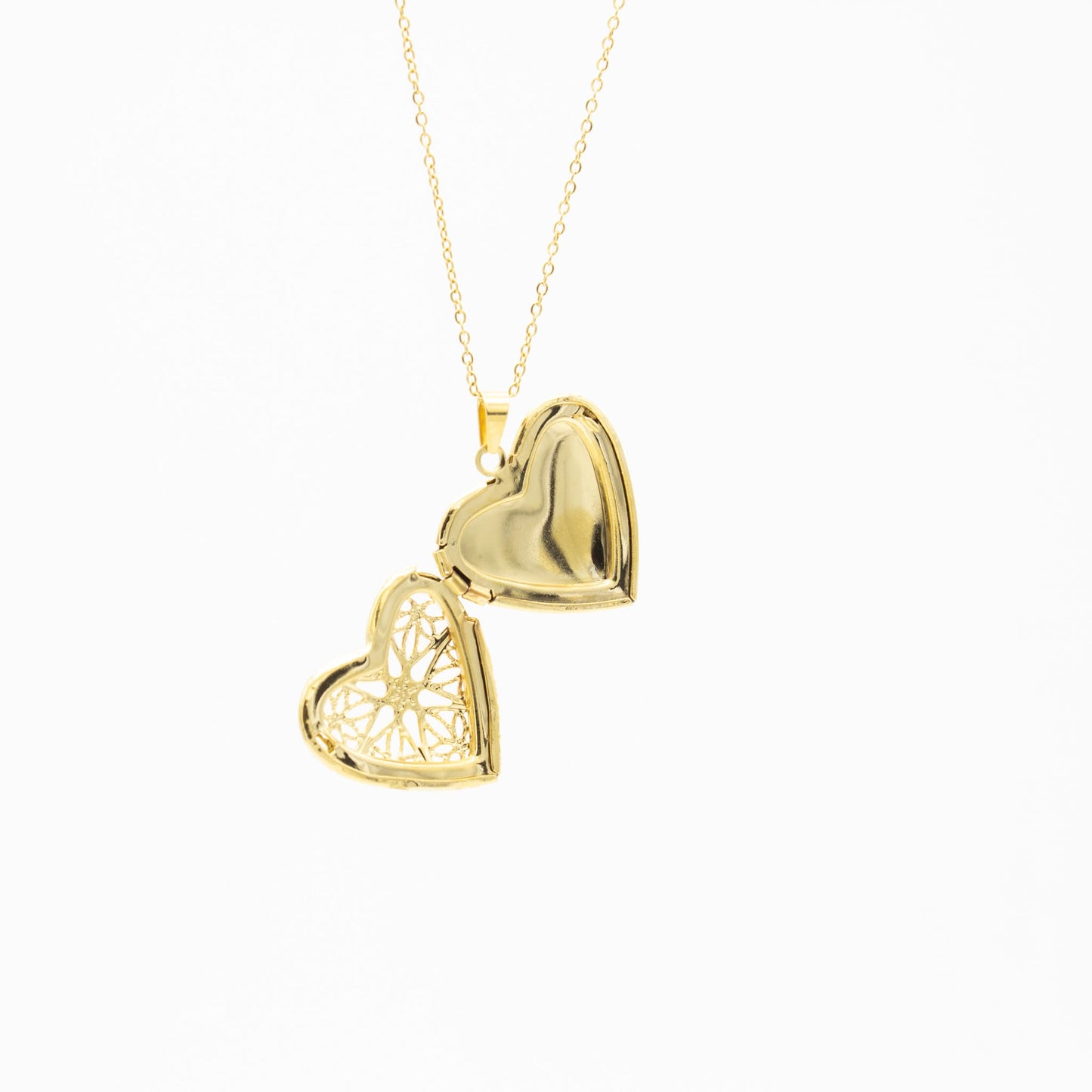 Collar de Corazón Relicario Acero