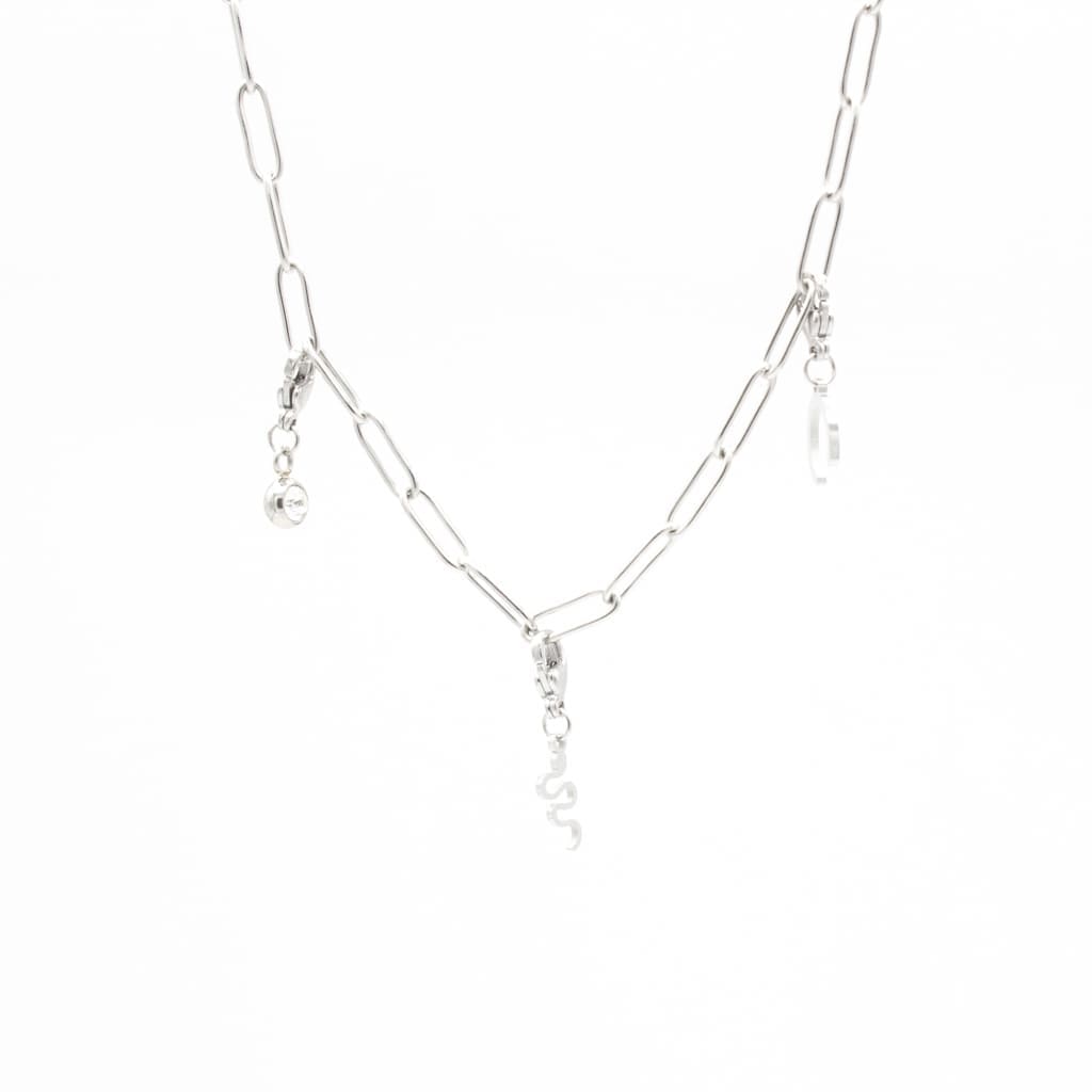 Gargantilla de Herradura, Serpiente y Zirconia Acero
