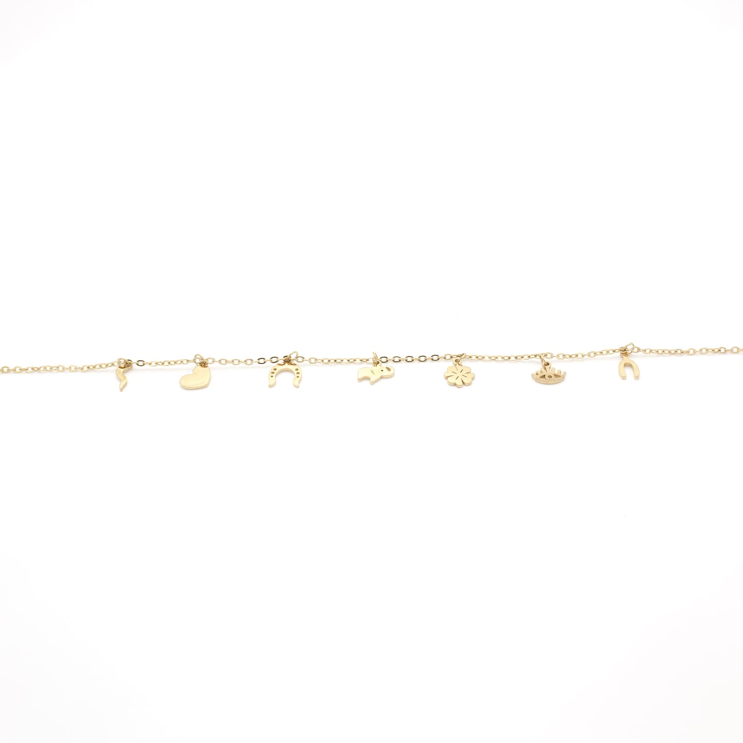 Gargantilla con Charms de la Suerte Acero
