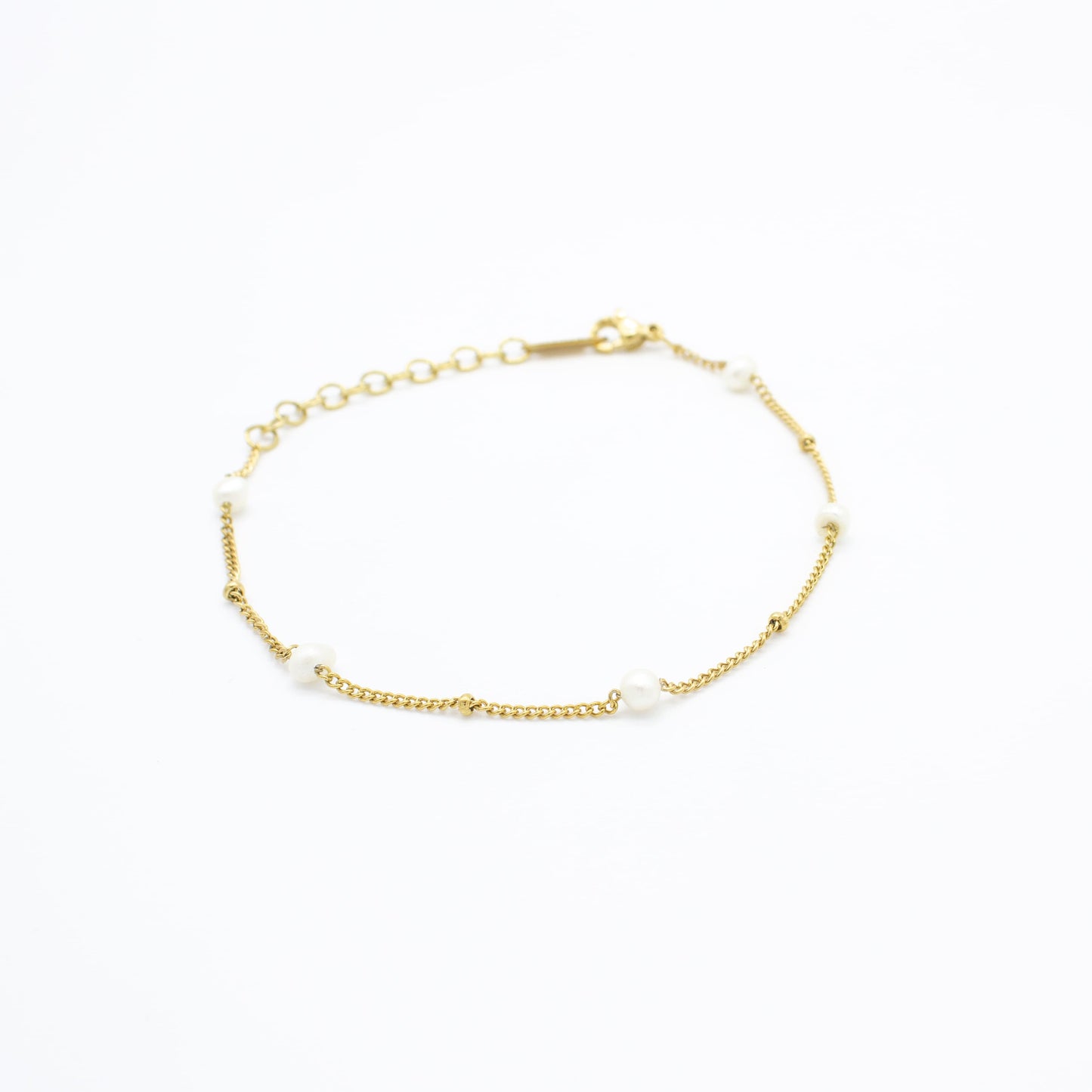 Pulsera de Perla y Balín Acero