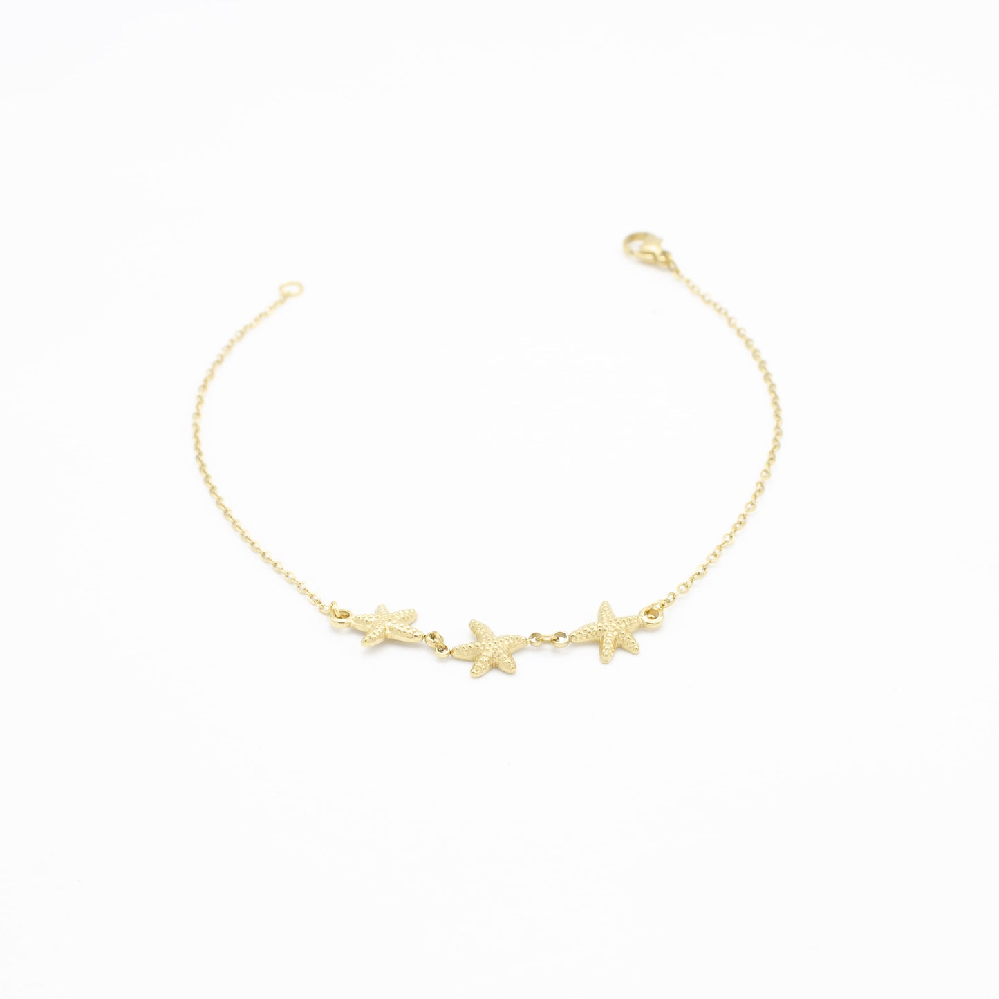 Tobillera de Estrellas de Mar Acero