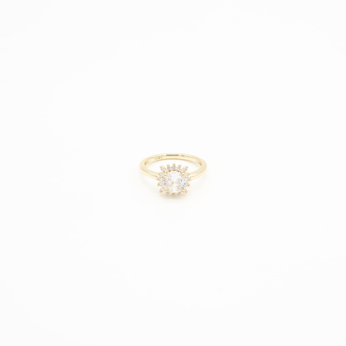 Anillo de Sol y Zirconia Chapa