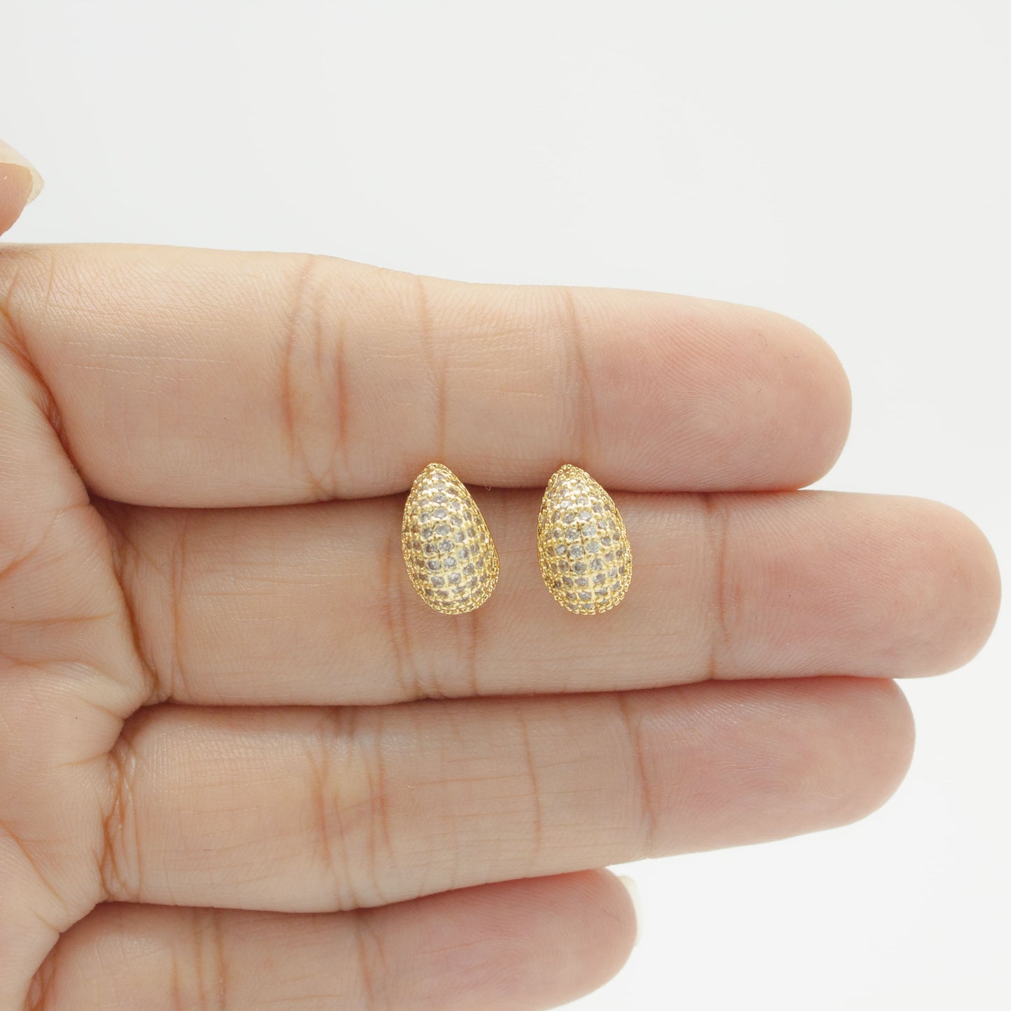 Broquel de Gota Mini con Zirconias Chapa