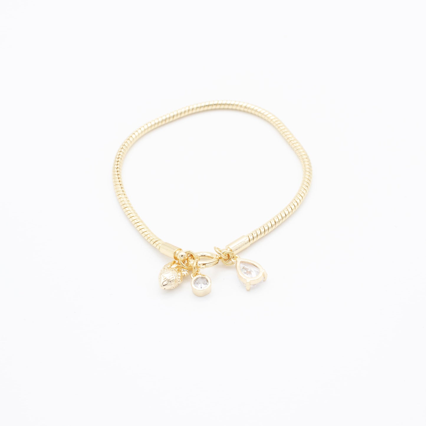 Pulsera Corazón Anatómico y Zirconia Chapa