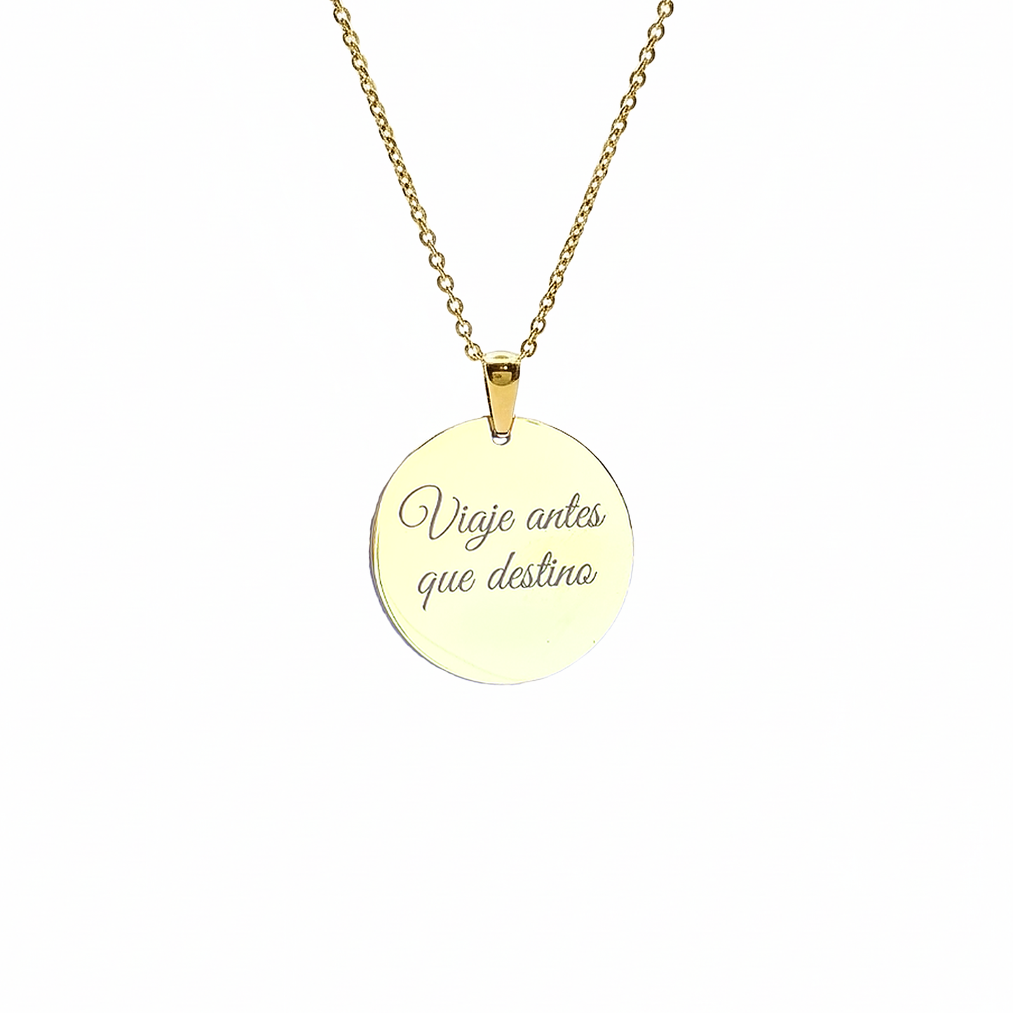 Collar Circular con Grabado Láser Acero