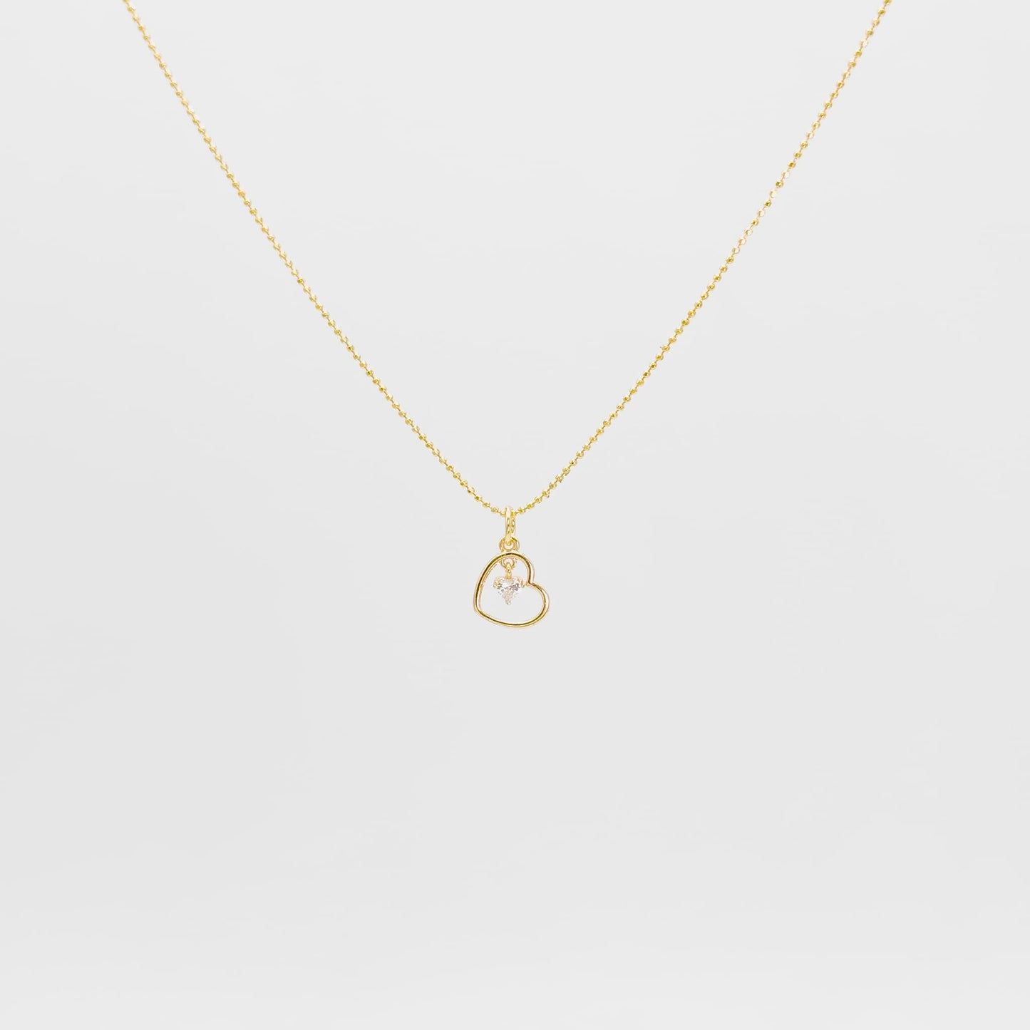 Collar de Corazón y Zirconia