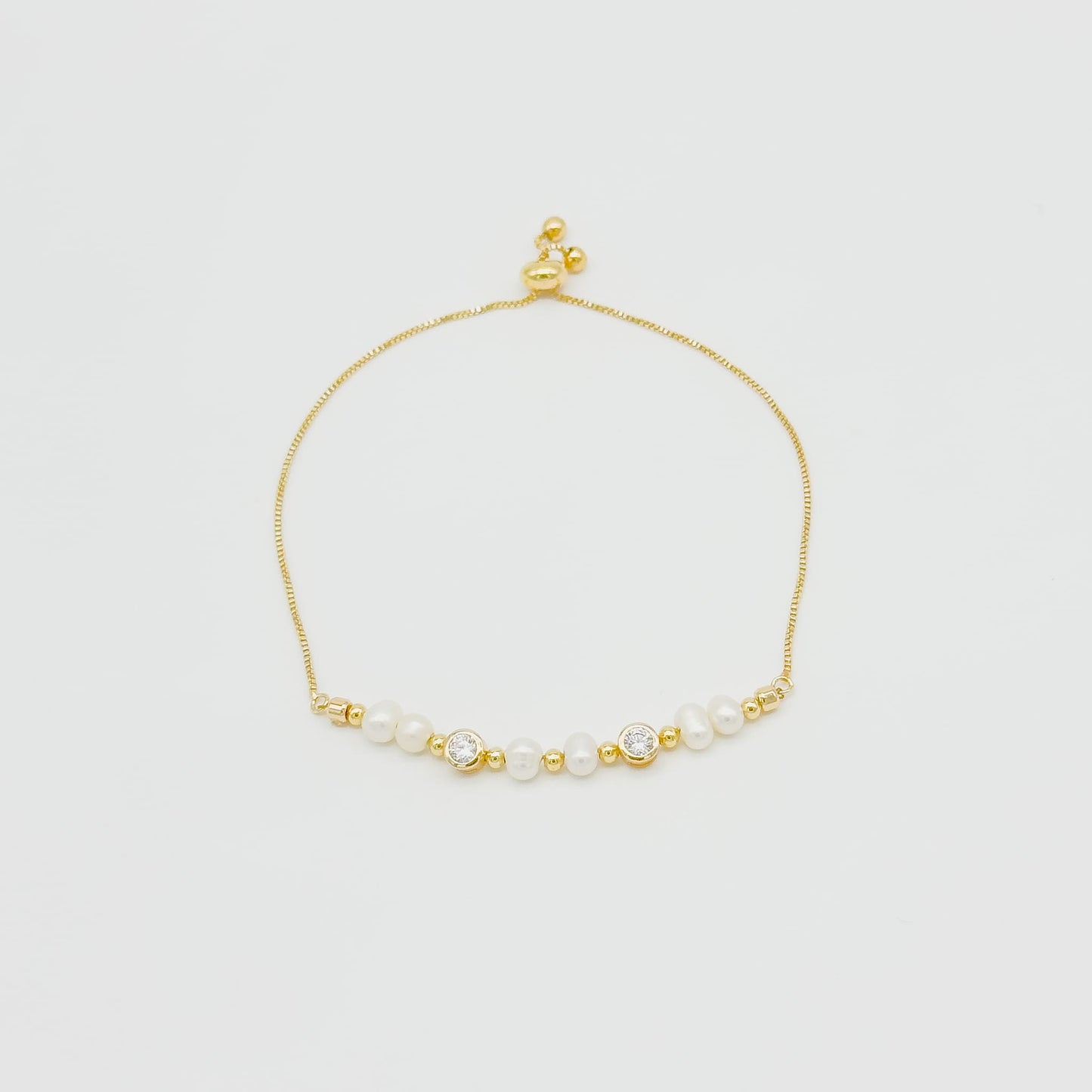 Pulsera de Perlas y Cristal