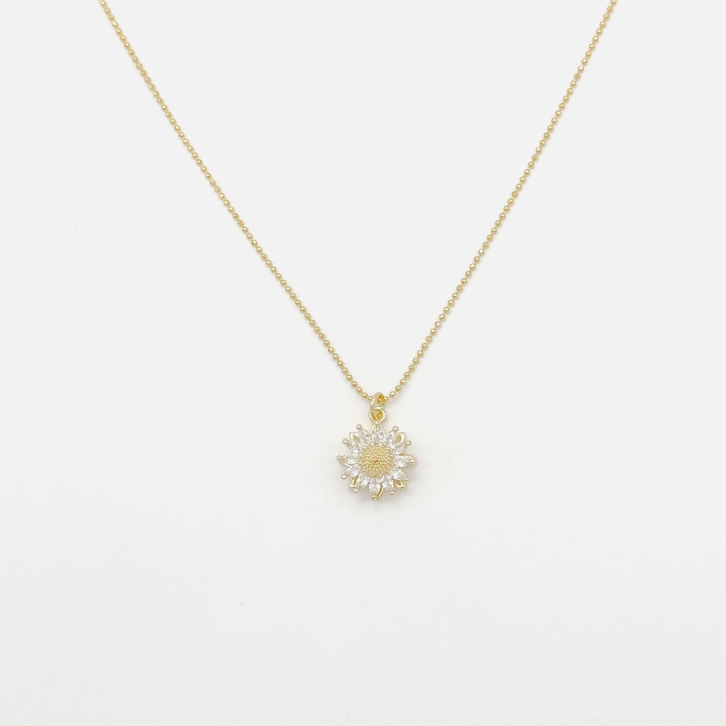 Juego de Collar de Girasol y Broqueles