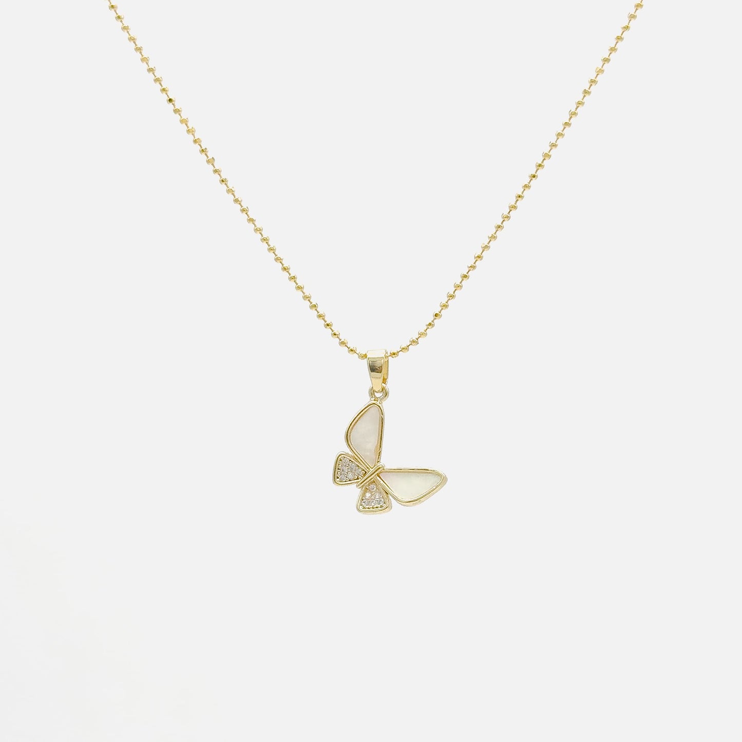 Collar de Mariposa con Madre Perla