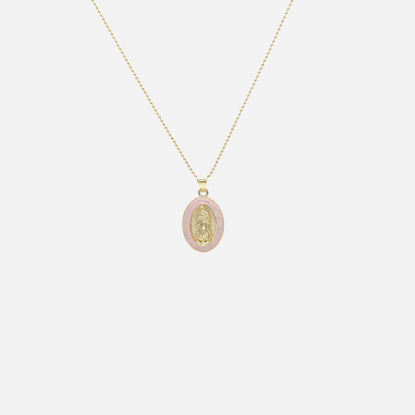 Collar de Virgen con Cristal Rosa