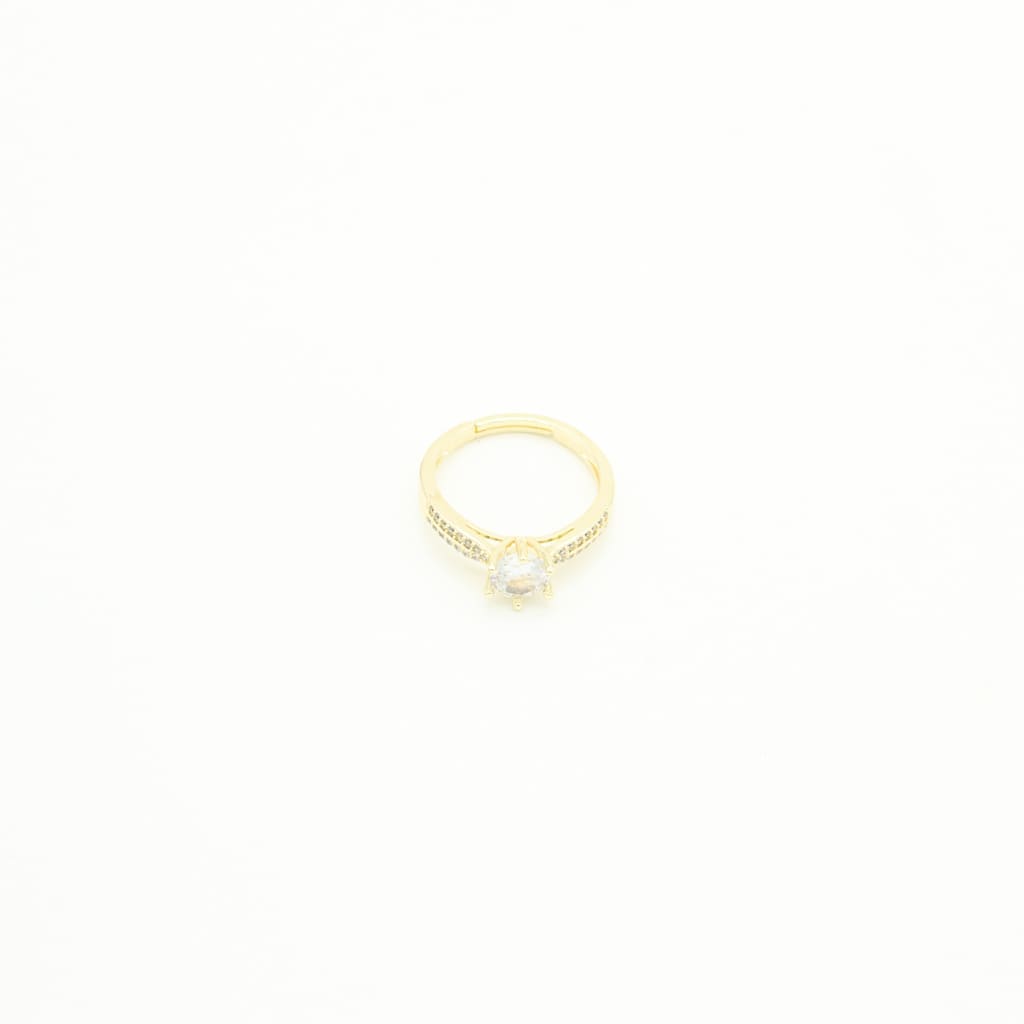 Anillo de Corona con Zirconias Chapa