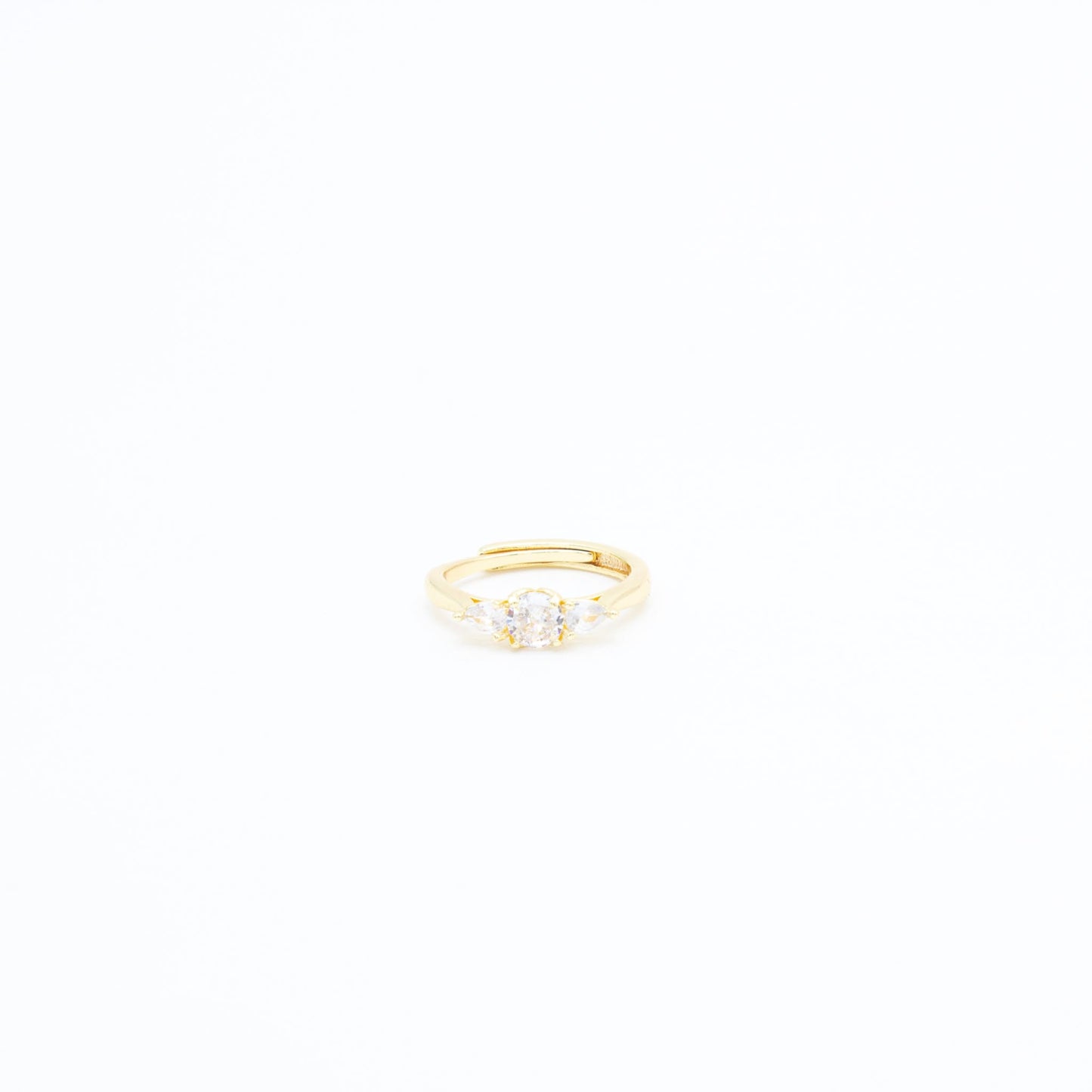 Anillo de Alas con Zirconia Chapa