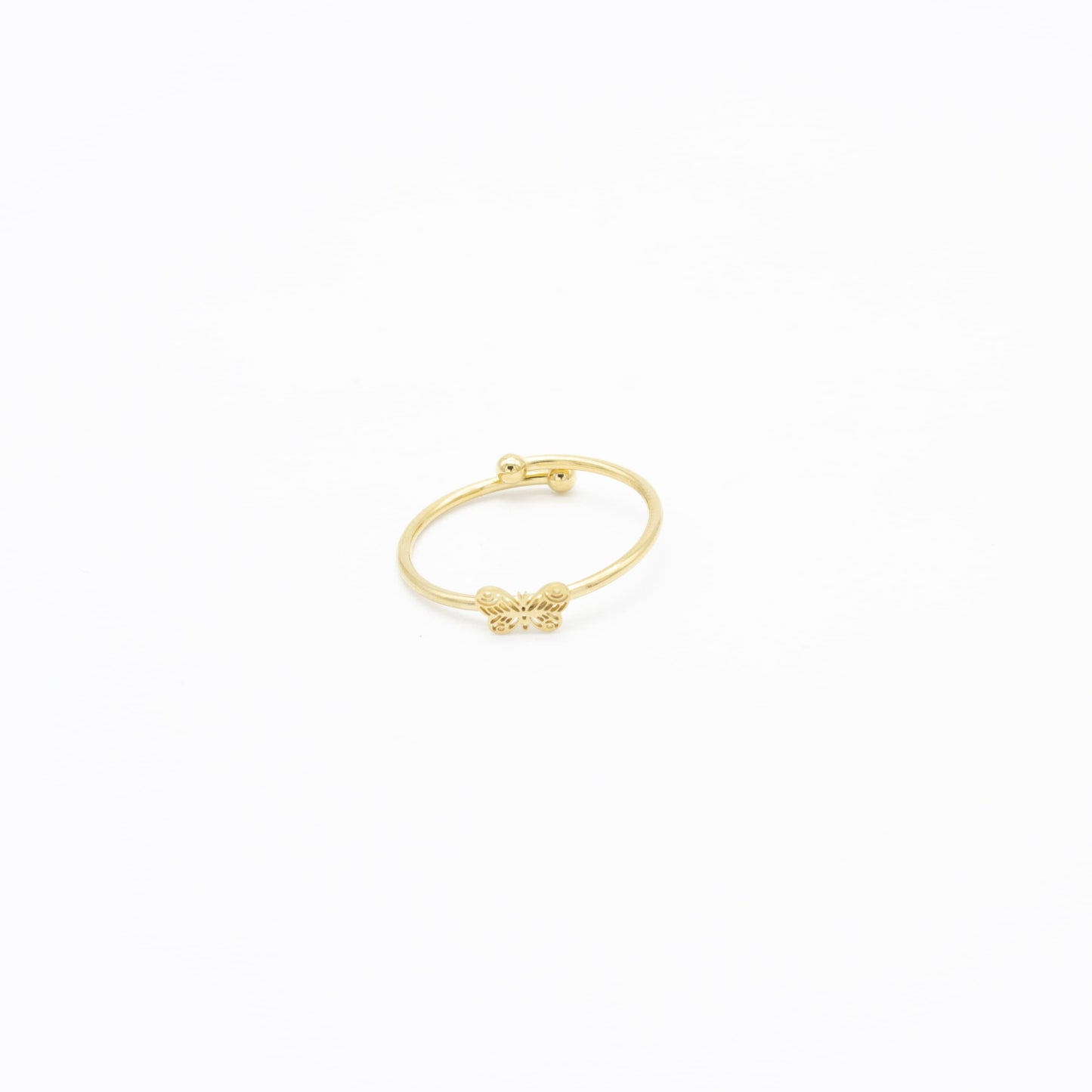 Anillo de Mariposa Mini Grabada Acero