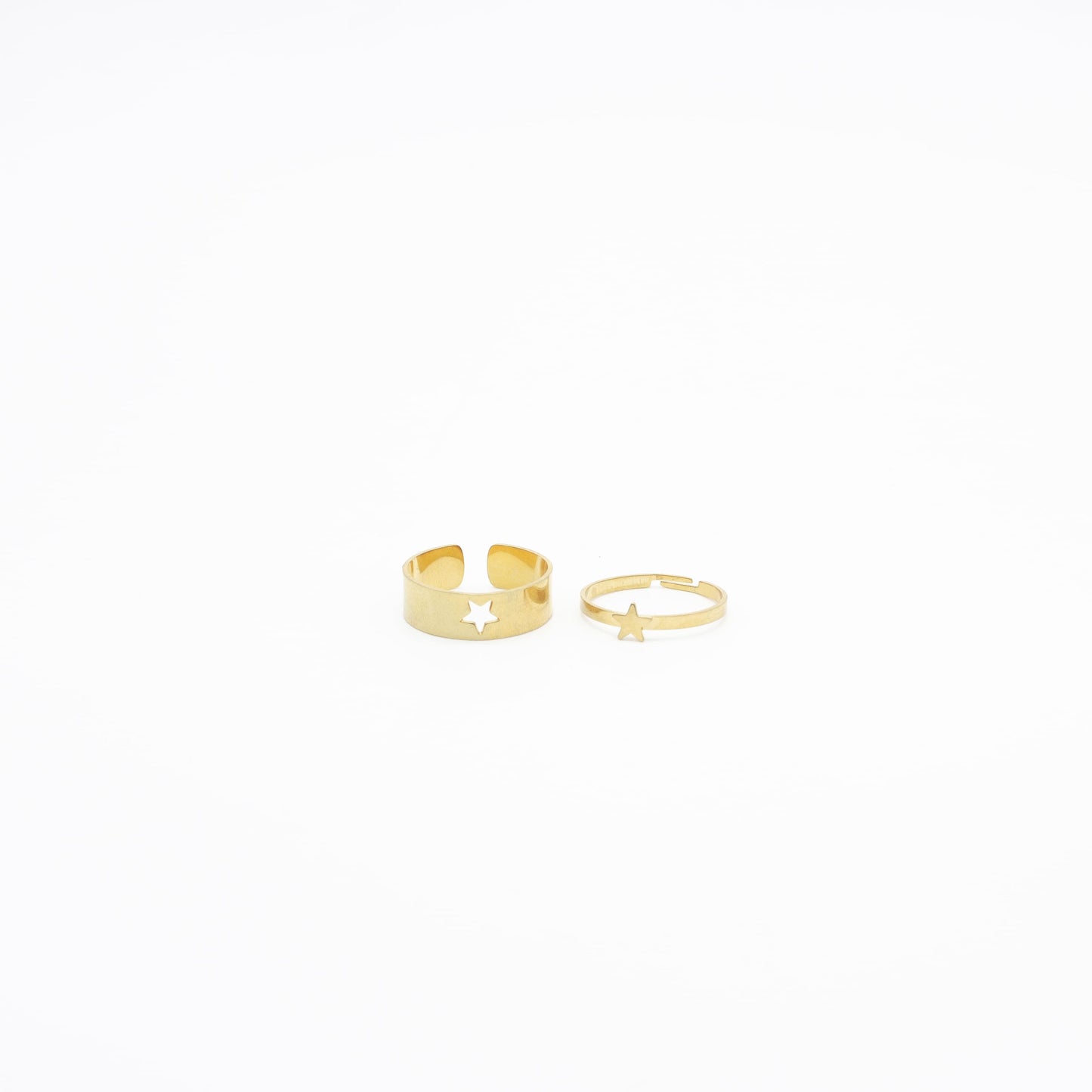 Anillos Duo Pareja de Estrella Acero