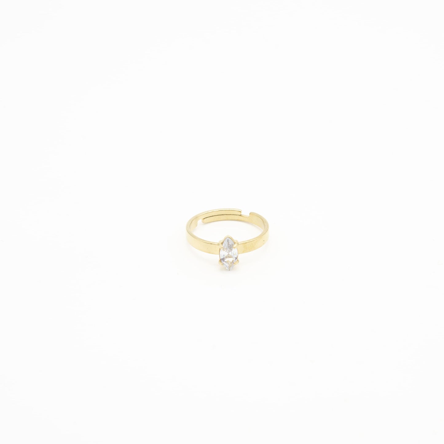 Anillo de Rombo y Zirconia Acero