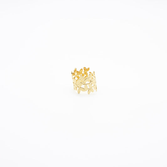 Anillo de Hojitas Acero