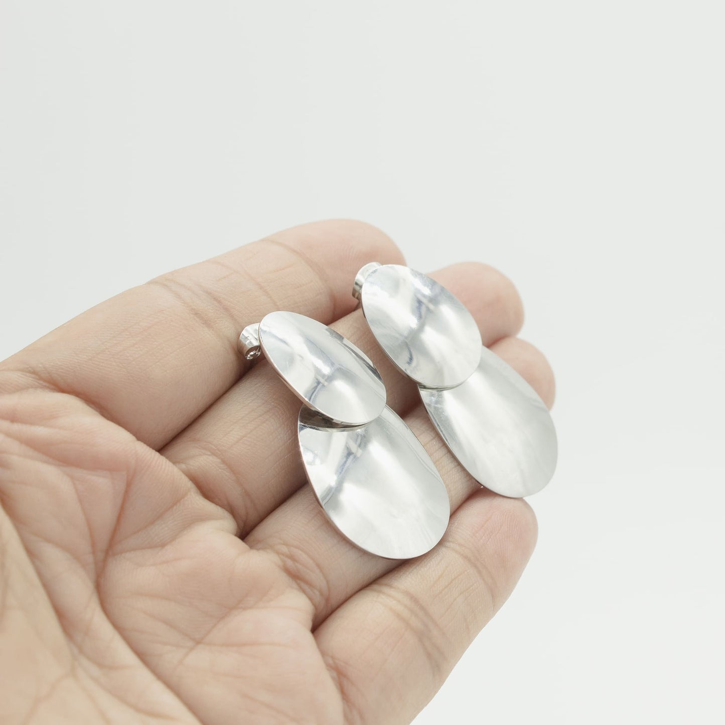 Arracada Doble Gota Acero