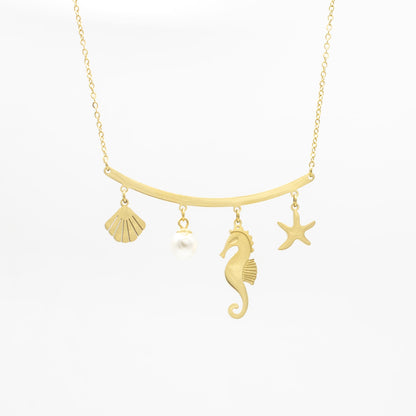 Collar de Charms Marinos Acero