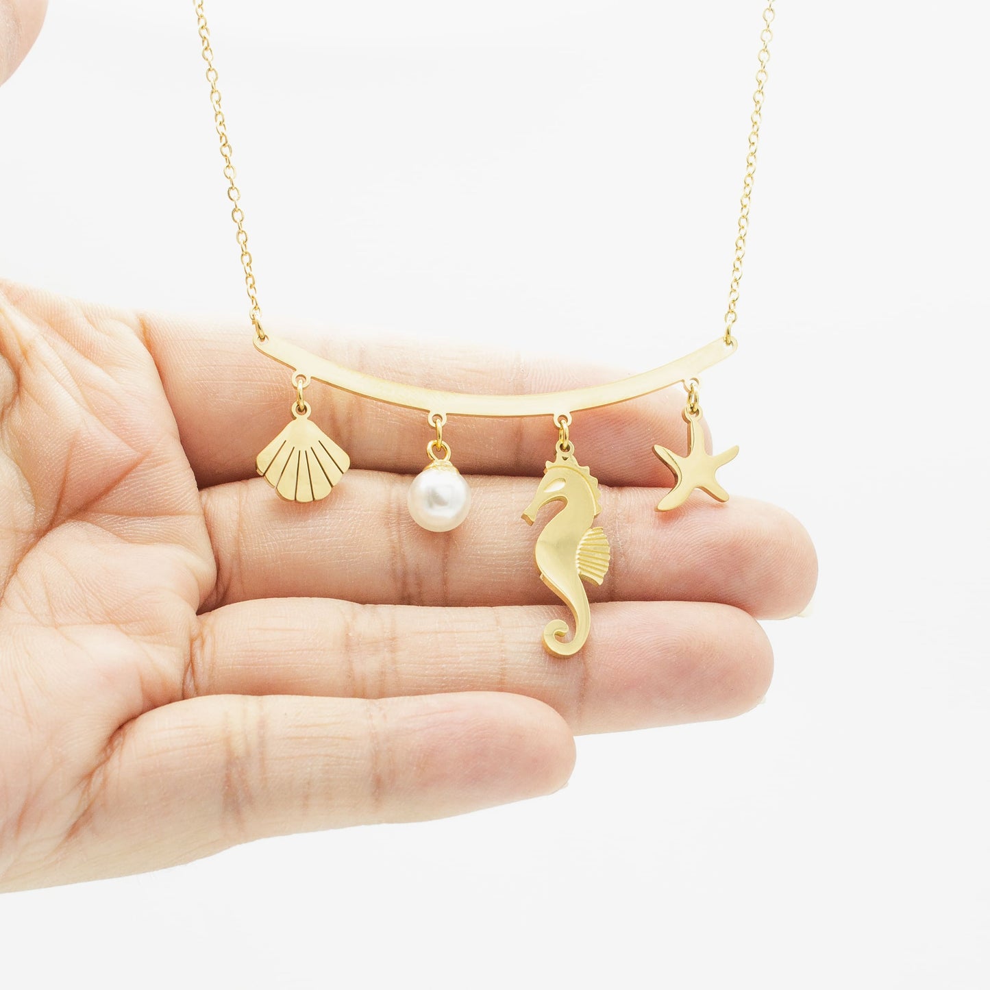 Collar de Charms Marinos Acero
