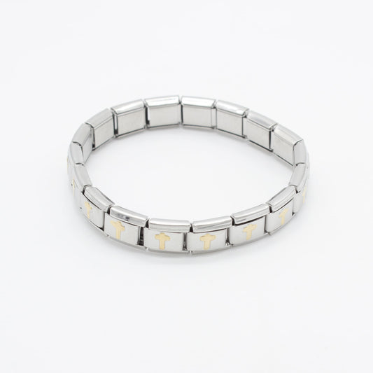 Brazalete Italiano de Cruces Acero