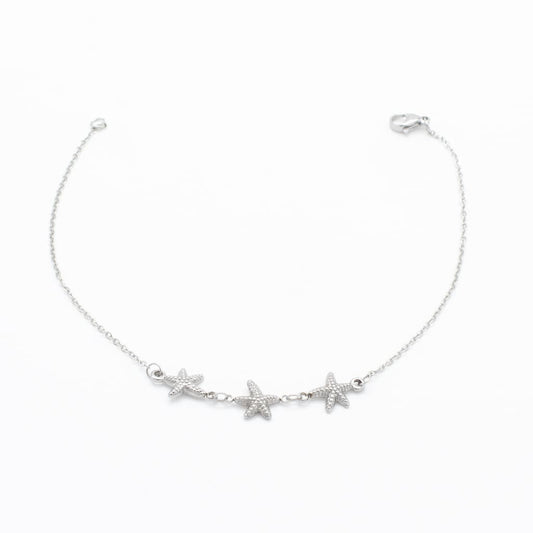 Tobillera de Estrellas de Mar Acero