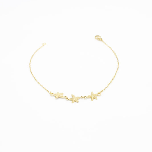 Tobillera de Estrellas de Mar Acero
