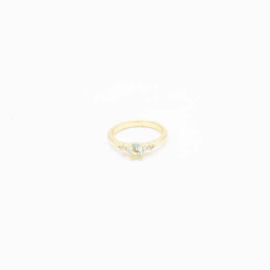 Anillo de Zirconia Aqua Chapa
