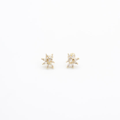Broquel de Flor con Zirconia Chapa
