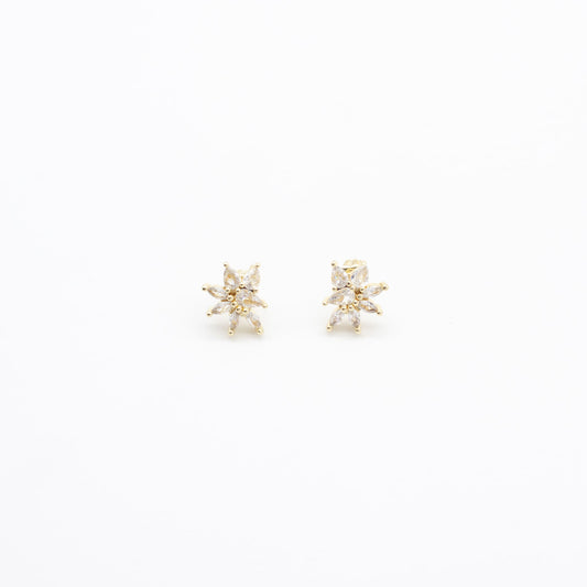 Broquel de Flor con Zirconia Chapa