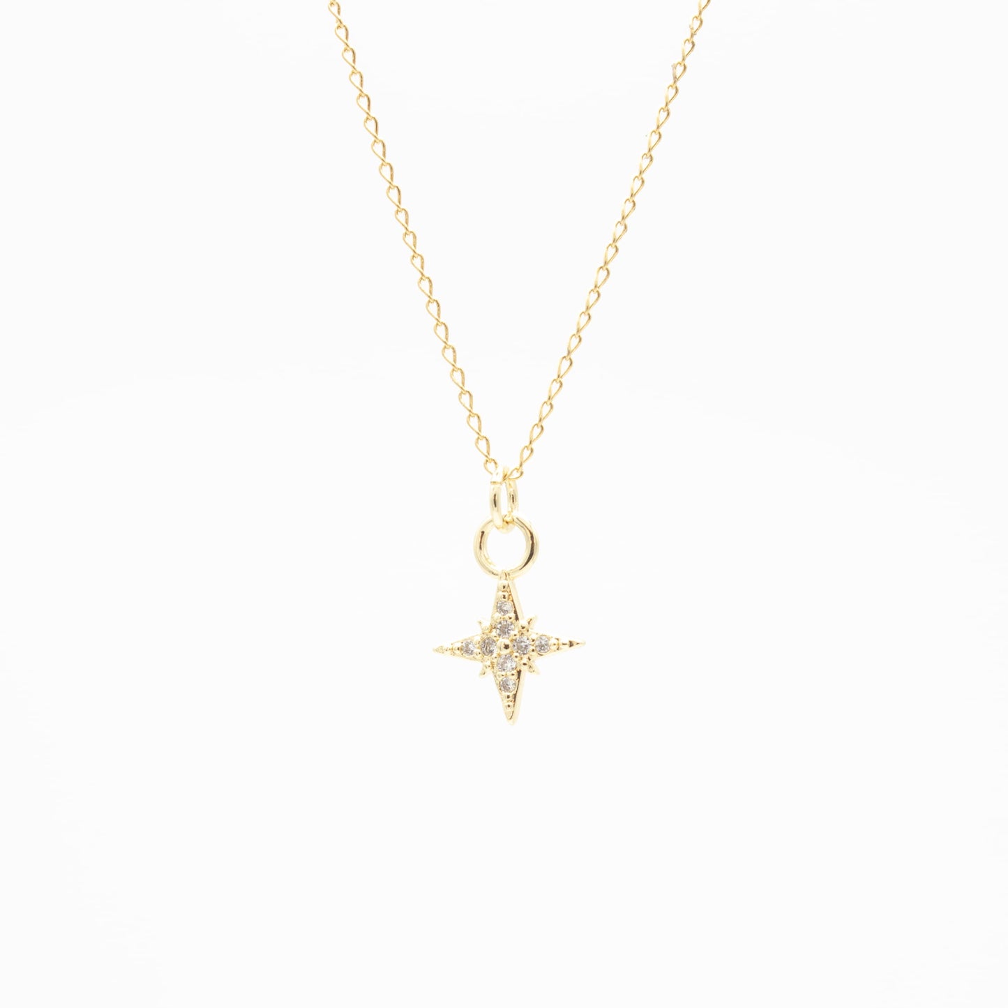 Collar de Estrella del Norte con Zirconia Chapa