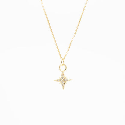 Collar de Estrella del Norte con Zirconia Chapa