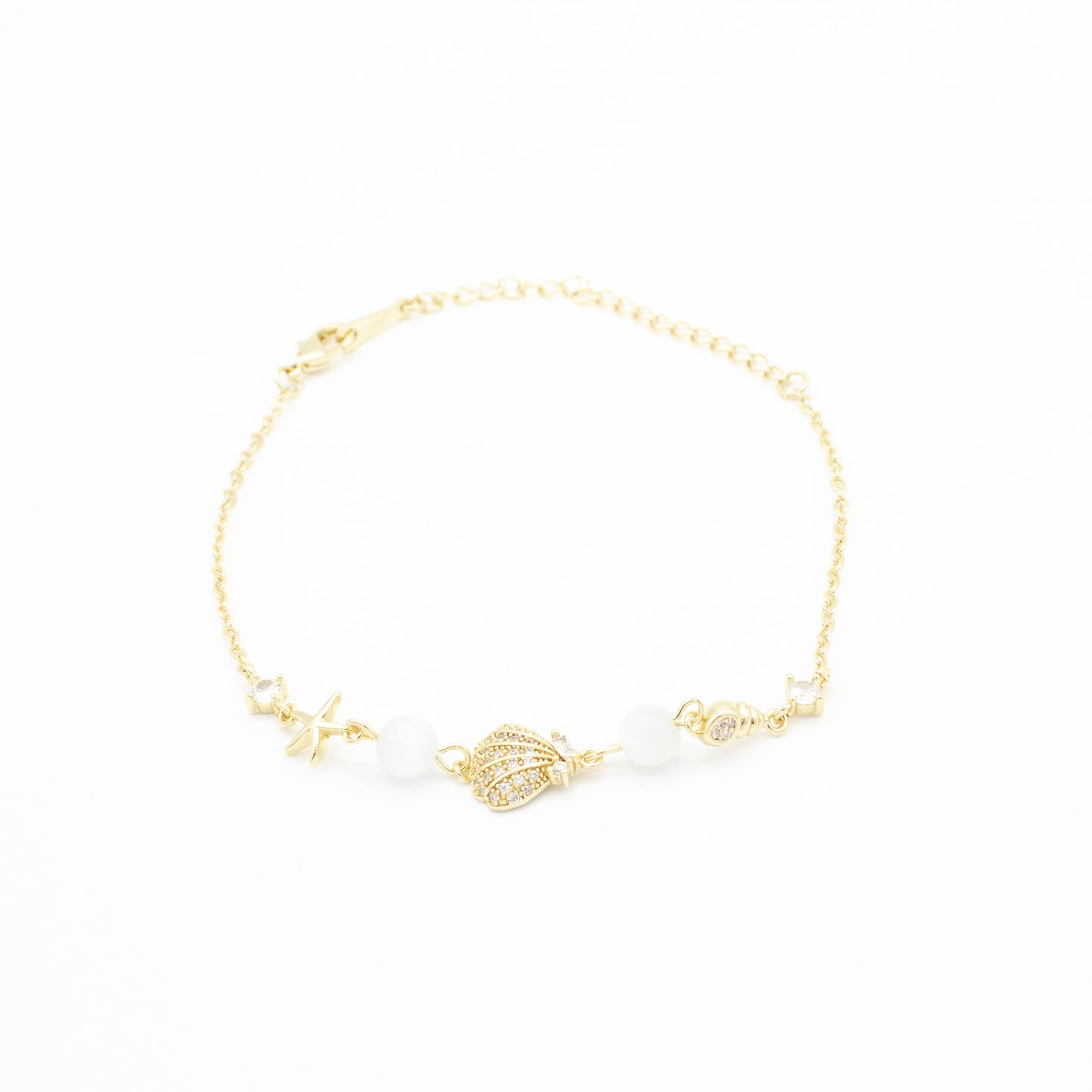 Pulsera Marina con Zirconia Chapa