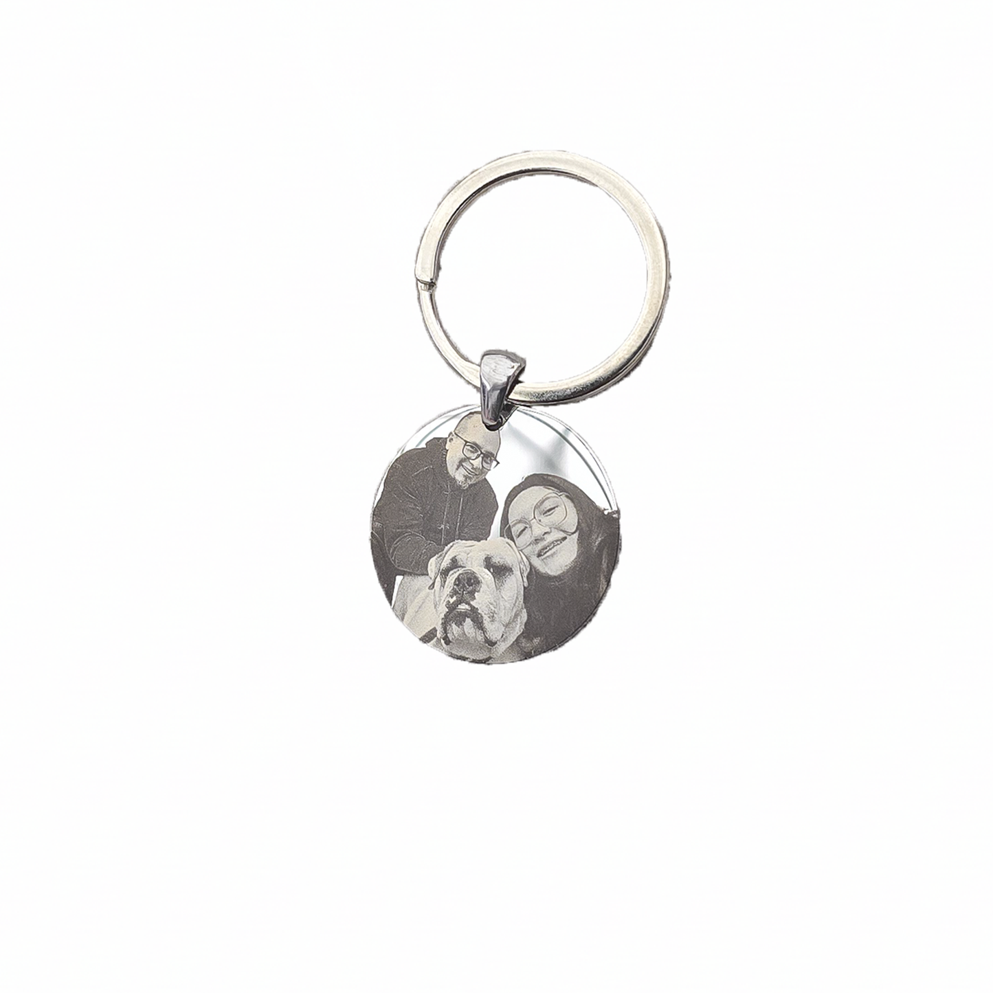 Llavero Circular con Grabado Láser Acero