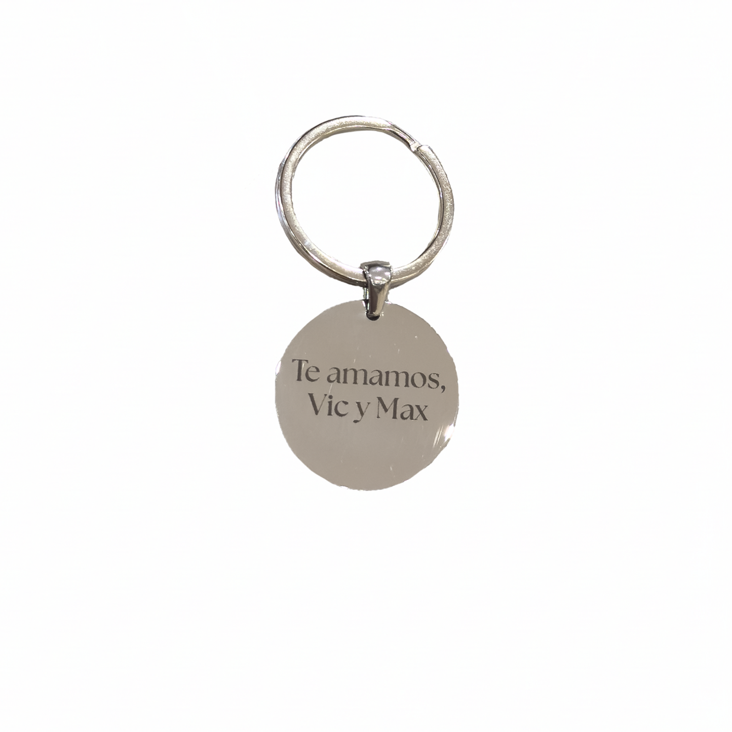 Llavero Circular con Grabado Láser Acero