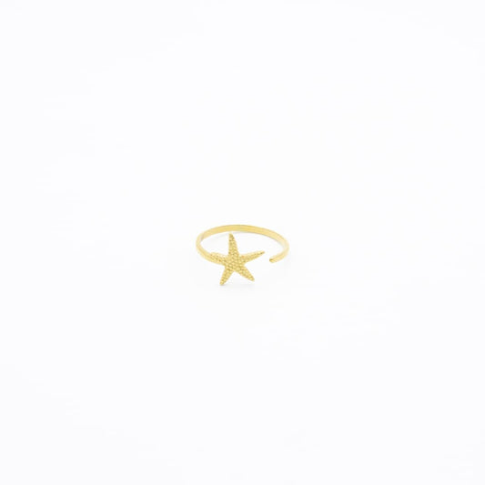 Anillo de Estrella de Mar Acero