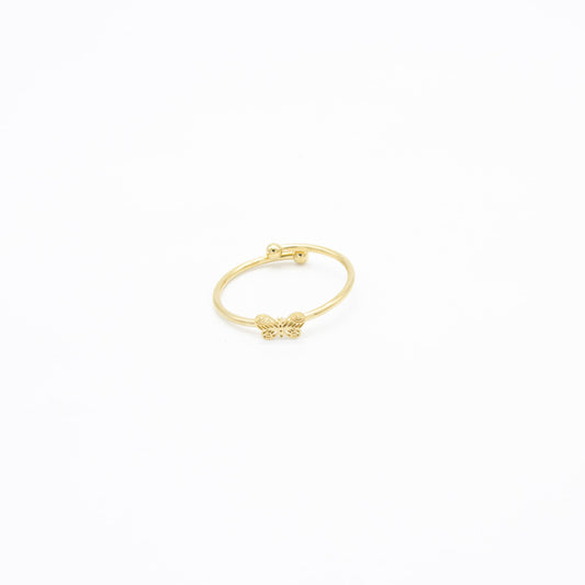 Anillo de Mariposa Mini Grabada Acero