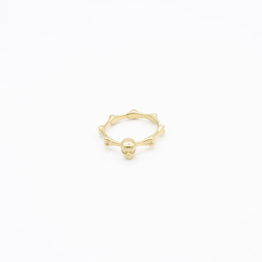 Anillo de Calavera y Huesos Acero