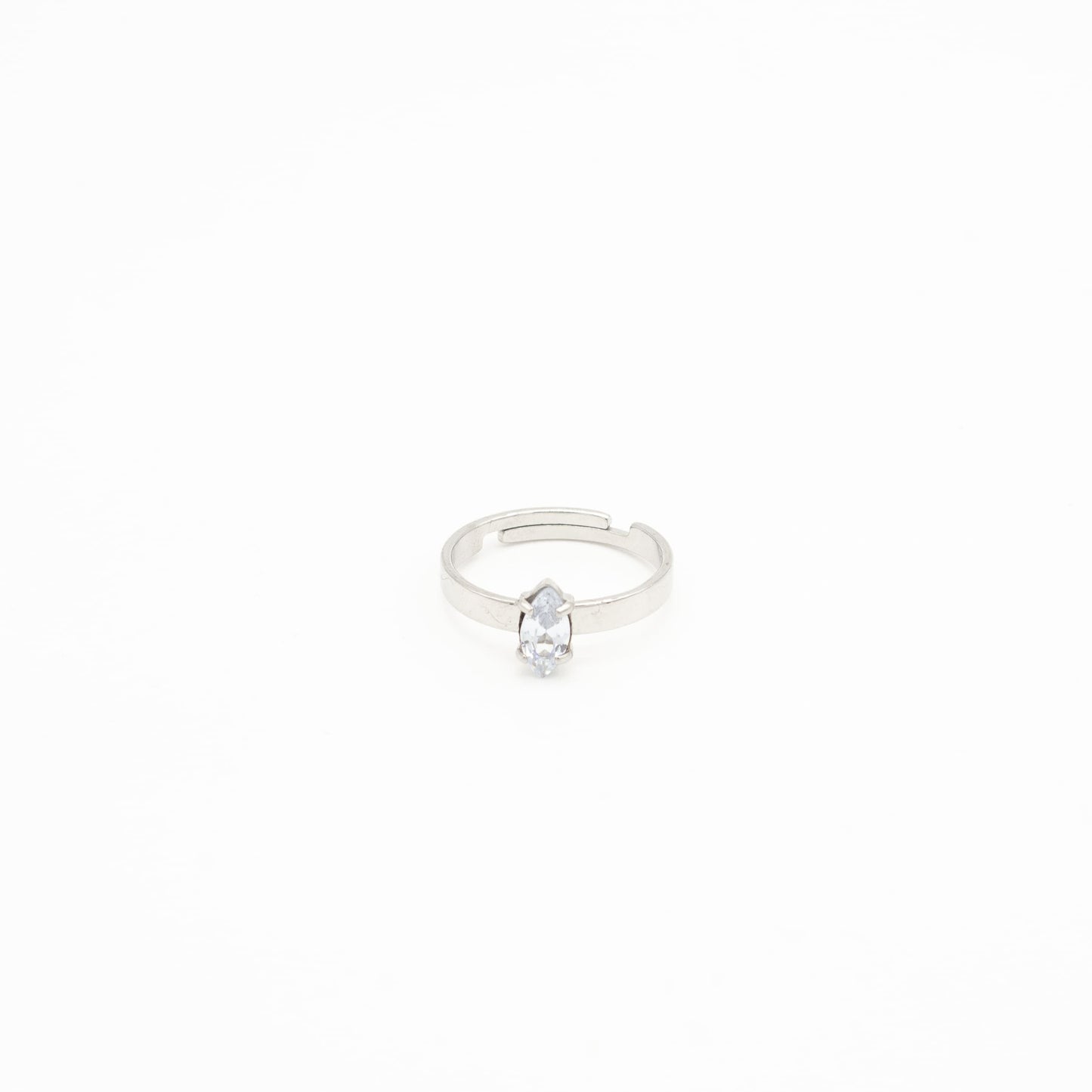 Anillo de Rombo y Zirconia Acero