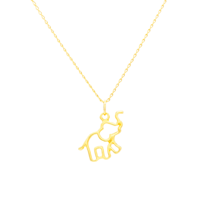 Collar de Silueta de Elefante