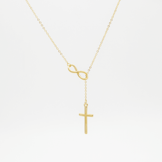 Collar de Infinito y Cruz