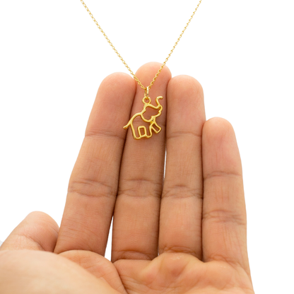 Collar de Silueta de Elefante